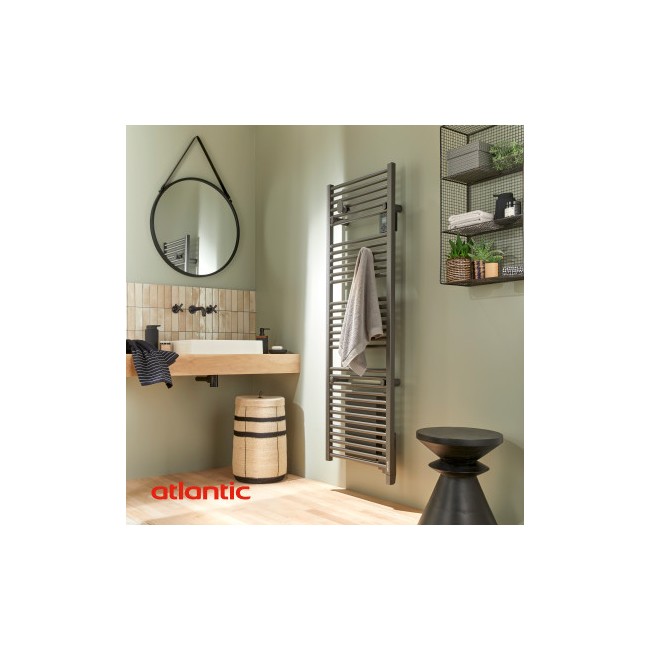 Sèche-serviettes électrique 500W DORIS Anthracite - ATLANTIC 850269