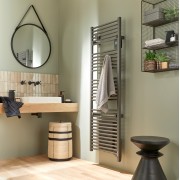 Sèche-serviettes électrique 1750W (750+1000) DORIS soufflant Anthracite - ATLANTIC 851241