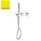Mitigeur douche / bain-douche 2 Sorties Chromé PHI - CRISTINA ONDYNA PH60251
