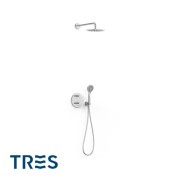 Kit robinet thermostatique encastré Therm-box à 2 voies pour douche Chrome - TRES 20425004