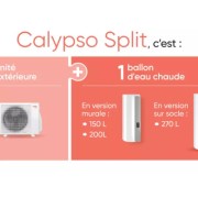 Chauffe-eau thermodynamique connecté vertical socle 270L Calypso - Atlantic 232522