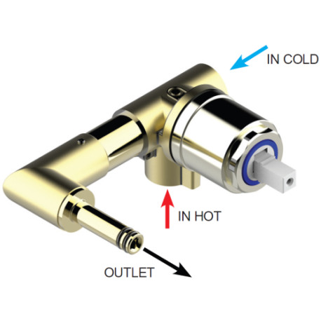 Partie à encastrer pour mitigeur mécanique 1 voie  pour bec lavabo et baignoire laiton série TEO,AKI,GILLO - BOSSINI Z00801