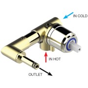 Partie à encastrer pour mitigeur mécanique 1 voie  pour bec lavabo et baignoire laiton série TEO,AKI,GILLO - BOSSINI Z00801