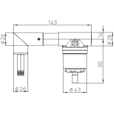 Partie à encastrer pour mitigeur mécanique 1 voie  pour bec lavabo et baignoire laiton série TEO,AKI,GILLO - BOSSINI Z00801