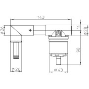 Partie à encastrer pour mitigeur mécanique 1 voie  pour bec lavabo et baignoire laiton série TEO,AKI,GILLO - BOSSINI Z00801