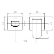 Parties externes pour mélangeur mécanique lavabo mural bec fix 18,5cm chromé GILLO - BOSSINI Z00732021