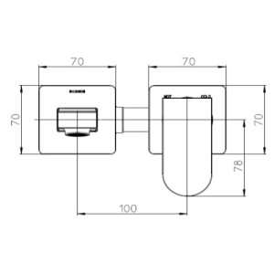 Parties externes pour mélangeur mécanique lavabo mural bec fix 18,5cm chromé GILLO - BOSSINI Z00732021