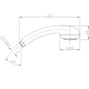 Douchette 1 jet chromé 68mm GOMMINA - BOSSINI B00035013