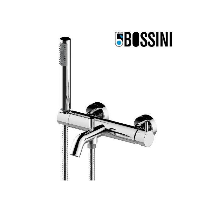 Mitigeur mural mécanique et douchette pour baignoire chromé TEO - BOSSINI Z00723021