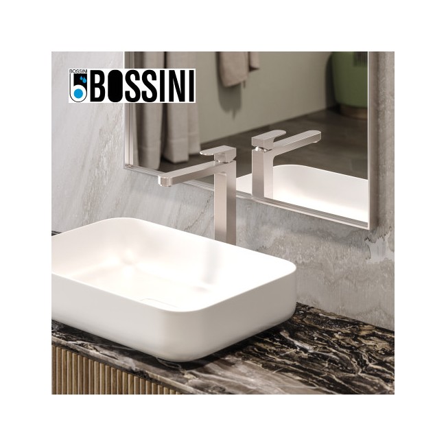 Mitigeur mécanique avec vidage et flexibles en acier inoxydable chromé GILLO - BOSSINI Z00706021