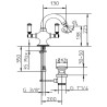 Mitigeur de bidet avec vidage LIBERTY LINE chromé - BOSSINI Z001401030