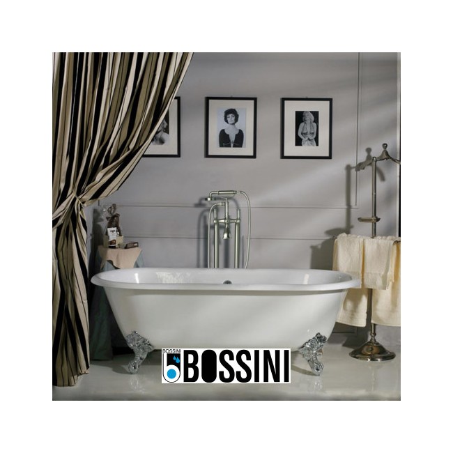 Kit mélangeur mural bain/douche à colonnettes à alimentation par le sol, douchette et flexible LIBERTY LINE - BOSSINI L00130021