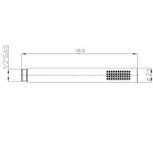 Douchette laiton jet de pluie slim rain noir mat BLACK & WHITE - BOSSINI B00253030