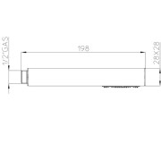 Douchette laiton jet de pluie cube noir mat BLACK & WHITE - BOSSINI B00255021