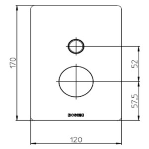 Parties exposées pour mitigeur monocommande 2 voies noir mat BLACK & WHITE - BOSSINI M00760030