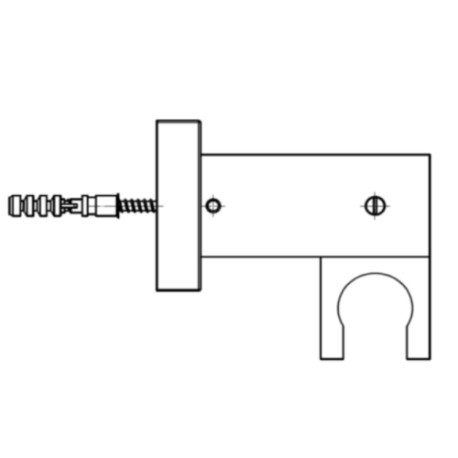 Support mural orientable carré en laiton noir mat BLACK & WHITE - BOSSINI C510000073