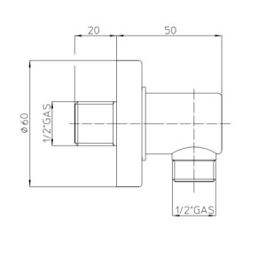 Prise d'eau murale Zen en laiton avec plaque murale noir mat BLACK & WHITE - BOSSINI V00228073