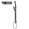 Ensemble barre de douche 120cm, 2 supports, douchette et flexible flat one noir mat BLACK & WHITE - BOSSINI D47062073