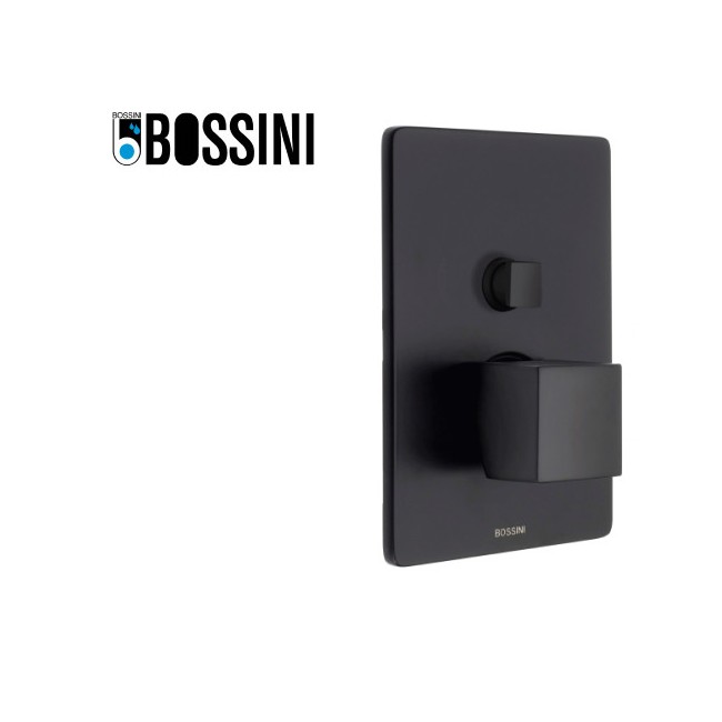 Parties exposées carrées pour mitigeur monocommande 2 voies noir mat BLACK & WHITE - BOSSINI Z00063021