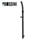 Barre de douche flat courbée 120 cm en laiton avec supports muraux noir mat BLACK & WHITE - BOSSINI D47000073