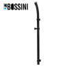 Barre de douche flat courbée 120 cm en laiton avec supports muraux noir mat BLACK & WHITE - BOSSINI D47000073