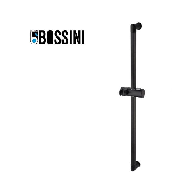 Barre de douche en laiton avec supports muraux noir mat BLACK & WHITE - BOSSINI D06000030