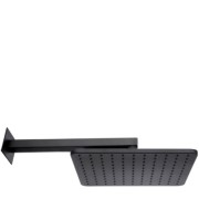 Pomme de tête Cosmo 280mm avec bras de fixation mural noir mat BLACK & WHITE - BOSSINI H69598H073