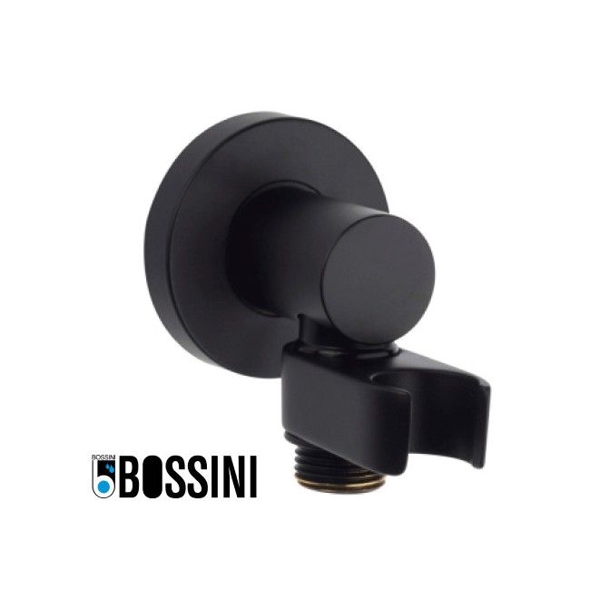 Sortie murale en laiton avec support conique orientable noir mat BLACK & WHITE - BOSSINI C540000073