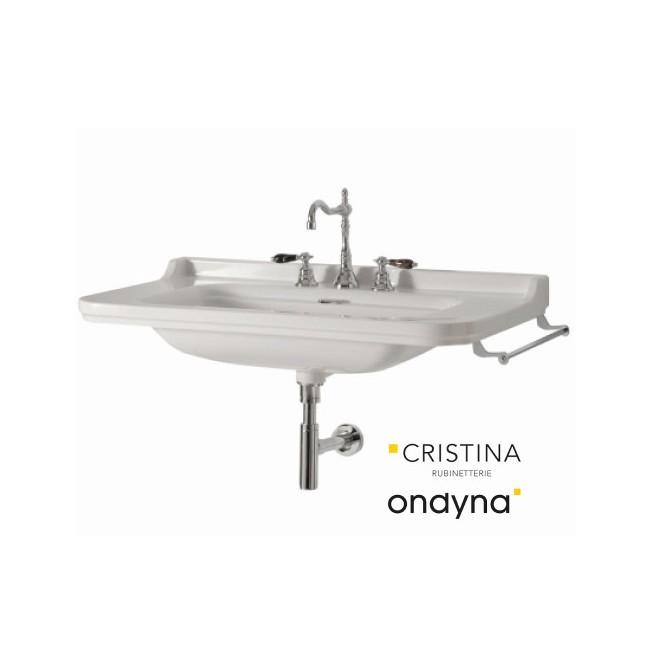 LAVABO WALDORF A SUSPENDRE OU SUR PIEDS 100-55 CM PERCAGE 3 TROUS - CRISTINA ONDYNA WD10155
