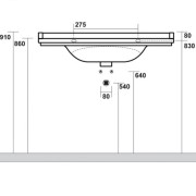 LAVABO WALDORF A SUSPENDRE OU SUR PIEDS 100-55 CM PERCAGE 3 TROUS - CRISTINA ONDYNA WD10155
