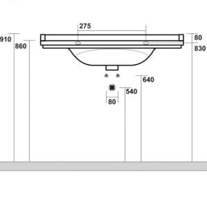 LAVABO WALDORF A SUSPENDRE OU SUR PIEDS 100-55 CM PERCAGE 3 TROUS - CRISTINA ONDYNA WD10155