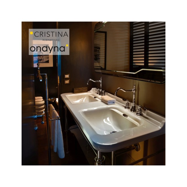 LAVABO WALDORF A SUSPENDRE OU SUR PIEDS PERCAGE 3 TROUS 150-55 CM - CRISTINA ONDYNA WD15155