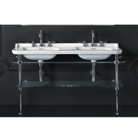 LAVABO WALDORF A SUSPENDRE OU SUR PIEDS PERCAGE 3 TROUS 150-55 CM - CRISTINA ONDYNA WD15155