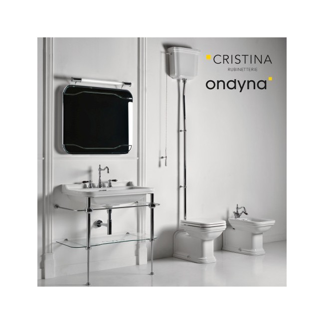 PIEDS LAITON CHROME AVEC TABLETTE 100 CM POUR WALDORF WD10055 - CRISTINA ONDYNA WD91951