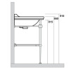 PIEDS LAITON CHROME AVEC TABLETTE 100 CM POUR WALDORF WD10055 - CRISTINA ONDYNA WD91951