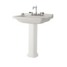 Vasque céramique à suspendre ou sur colonne 80-55 cm perçage 3 trous WALDORF - CRISTINA ONDYNA WD8155Vasque céramique à suspendr