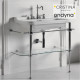 Lavabo céramique 1 trou 800mm blanc WALDORF - CRISTINA ONDYNA WD8055