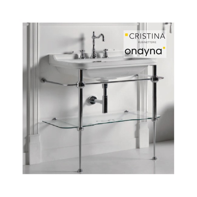 LAVABO CERAMIQUE WALDORF A SUSPENDRE OU SUR COLONNE 80-55 CM - CRISTINA ONDYNA WD8055