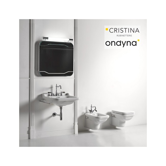 Lavabo Ceramique Waldorf  à suspendre ou sur colonne 60-55 CM - CRISTINA ONDYNA WD6045
