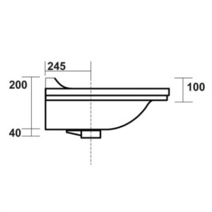Lavabo Ceramique Waldorf  à suspendre ou sur colonne 60-55 CM - CRISTINA ONDYNA WD6045