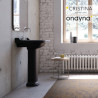 Lavabo céramique perçage 1 trou 600mm noir mat WALDORF - CRISTINA ONDYNA WD604513