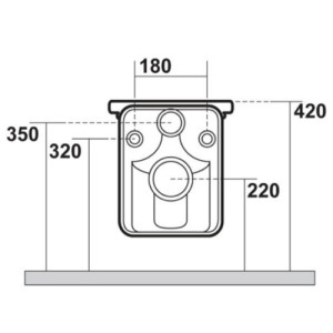 BLOC WC WALDORF SUSPENDU AVEC ABATTANT  - CRISTINA ONDYNA WD4115
