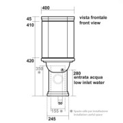 Bloc WC réservoir bas complet ART ELITE - CRISTINA ONDYNA WD4117