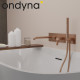 Mitigeur mural bain douche 2 sorties or rose brossé PVD Piega - CRISTINA ONDYNA PA10234I