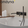 Mitigeur mural bain douche 2 sorties chromé noir brossé PVD Piega - CRISTINA ONDYNA PA10275I