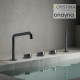 Mélangeur bain douche sur gorge Piega chromé noir brossé PVD PIEGA - CRISTINA ONDYNA PA12175I