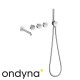 Mélangeur mural bain douche 5 trous Inox Piega - CRISTINA ONDYNA PA16528