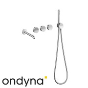 Mélangeur mural bain douche 5 trous Inox Piega - CRISTINA ONDYNA PA16528