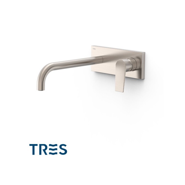Façade mitigeur lavabo Acier - TRES 21130032AC 