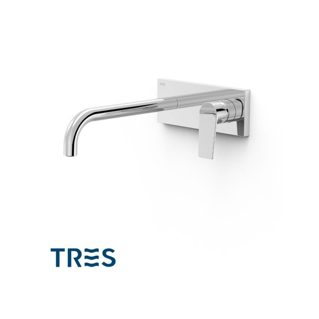 Façade mitigeur lavabo Chrome - TRES 21130032 